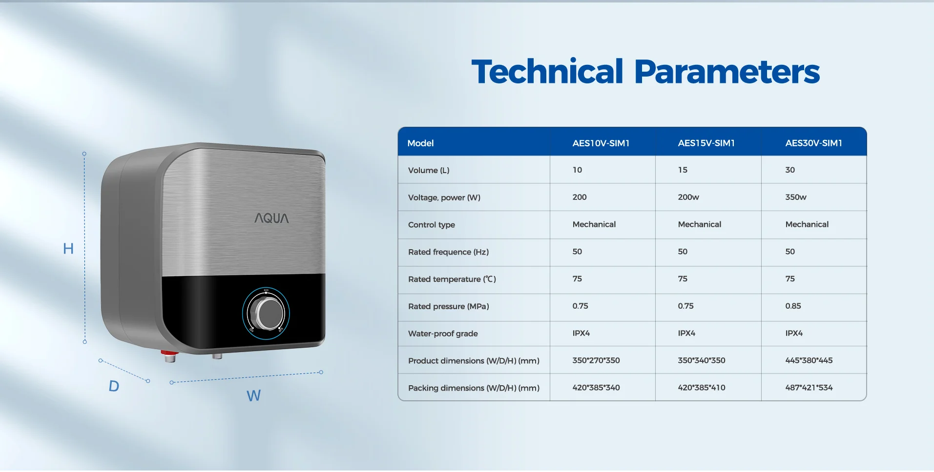 Water heater AES30V-SIM1